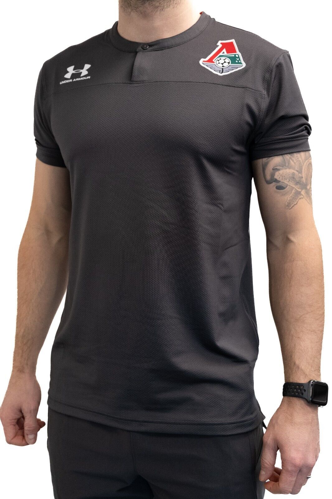 Under Armour 2019-20 Lokomotiv Moscow Touchline Henley / Grey / Mens / RRP£29.99
