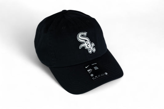 Nike Adult Chicago White Sox Baseball Relaxed Cap / Black White / RRP £22