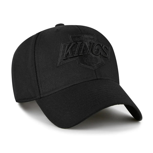 47 Brand LA Kings MVP NHL Blackout Tonal Snapback Cap / Black Black / RRP £28