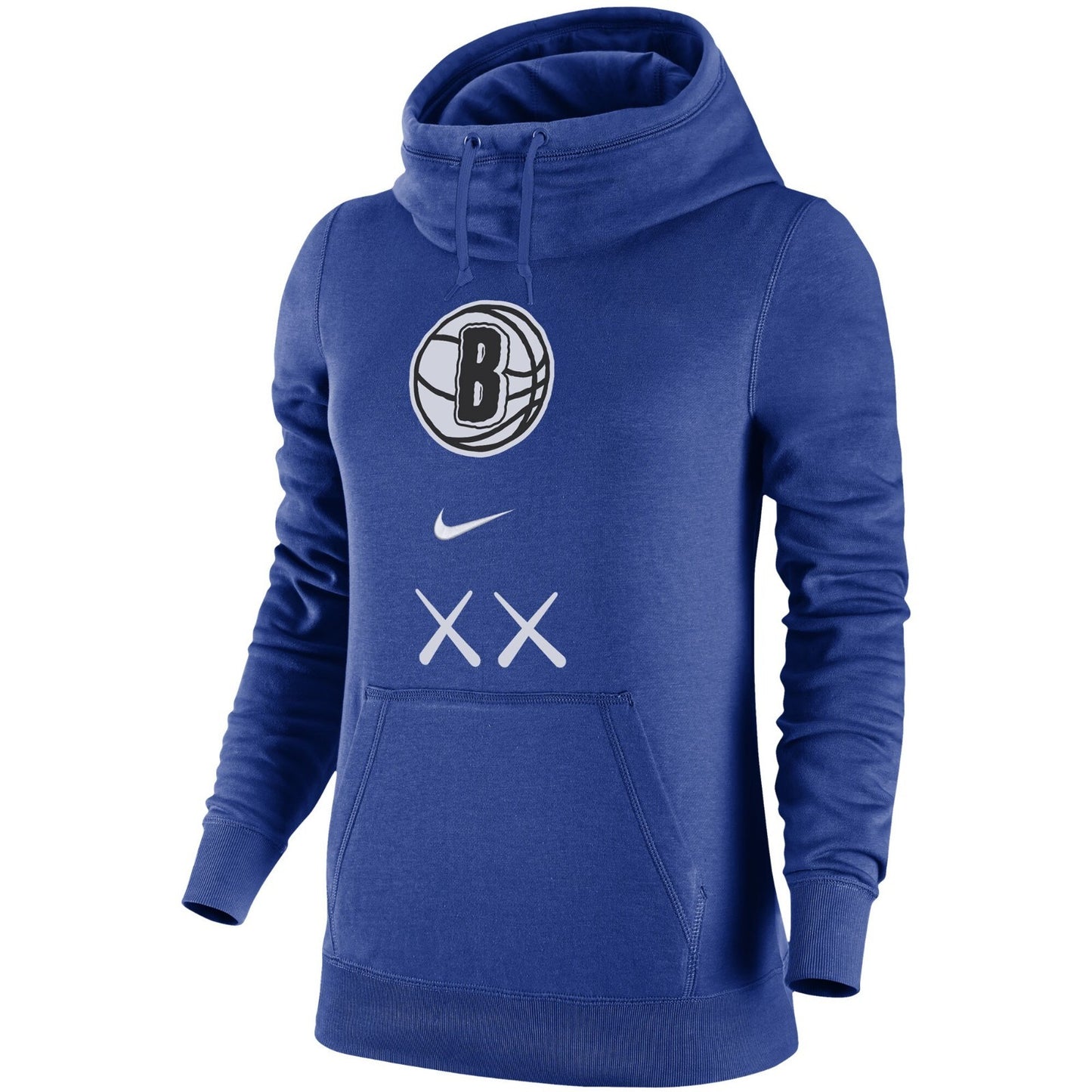 Nike Womens Brooklyn Nets City Edition Fleece Hoodie / Blue / RRP £70