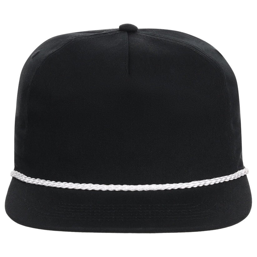 Unisex Plain Fairway Golfer Hat / Black / £23