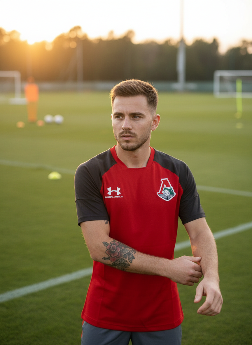 Under Armour Training Jersey / Lokomotiv Moscow / Red / Mens / RRP £30