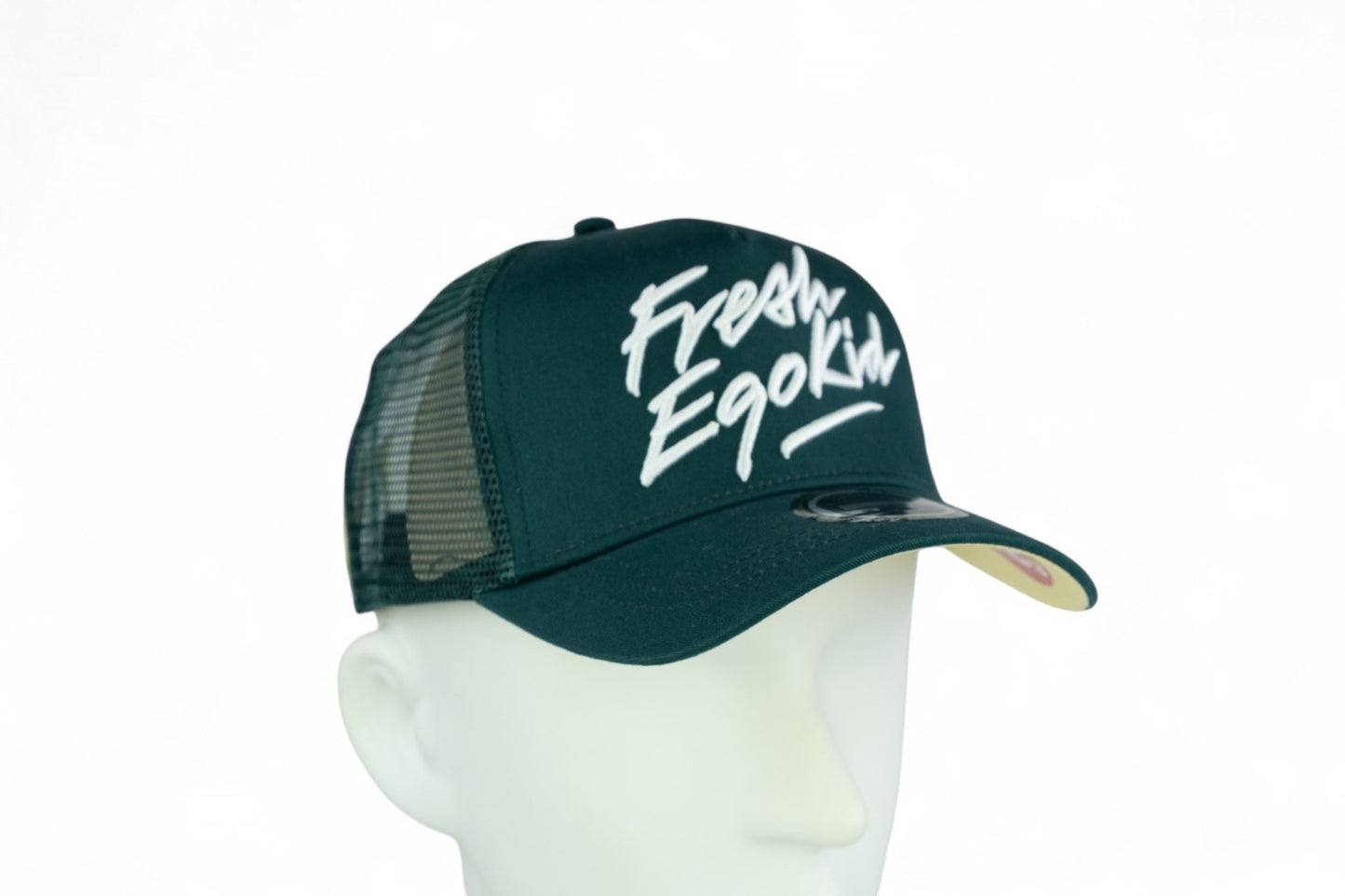 Fresh Ego Kid Script Trucker Cap / Green Yellow / RRP £28