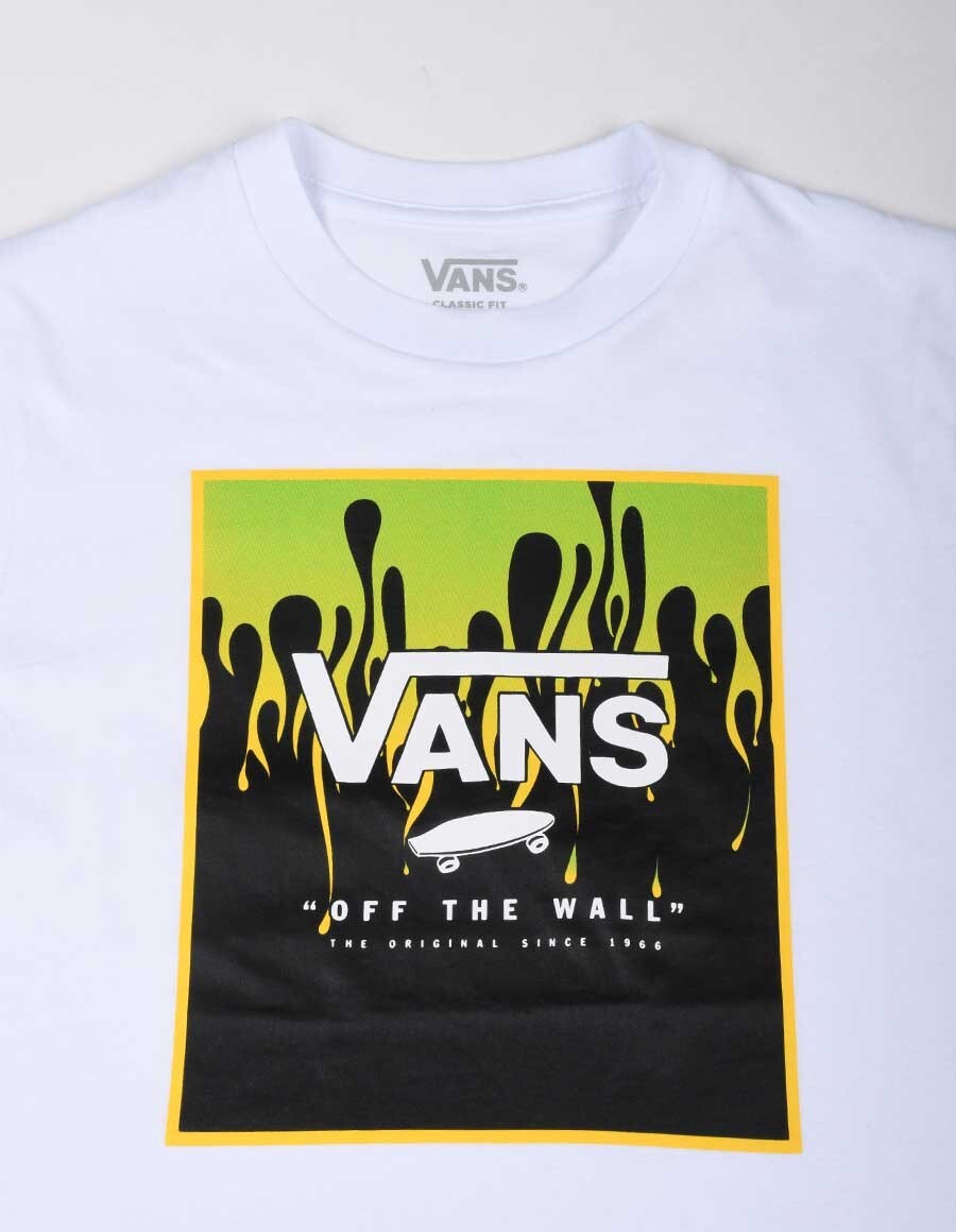 Vans Kids Box SS T-Shirt / White Slime / RRP £22