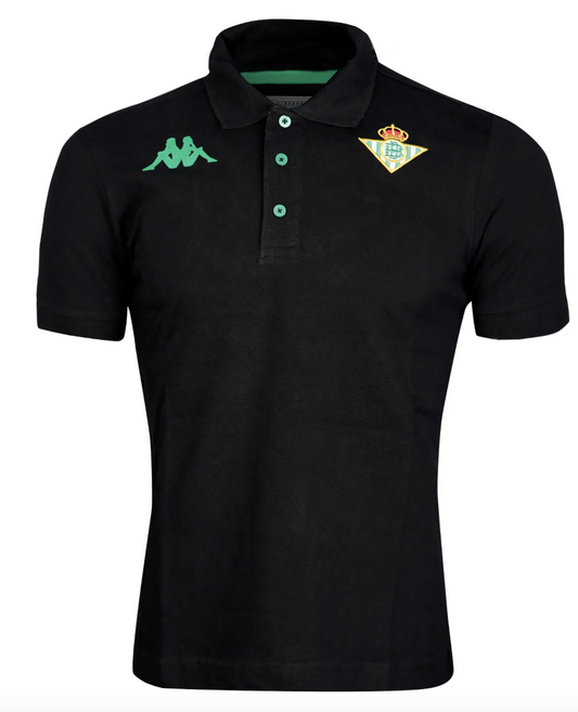 Kappa Real Betis Black Polo Shirt / Black Green / RRP £30