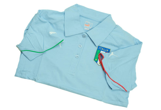 Puma Womens Italy Football Polo T-Shirt / Light Blue / RRP £39.99