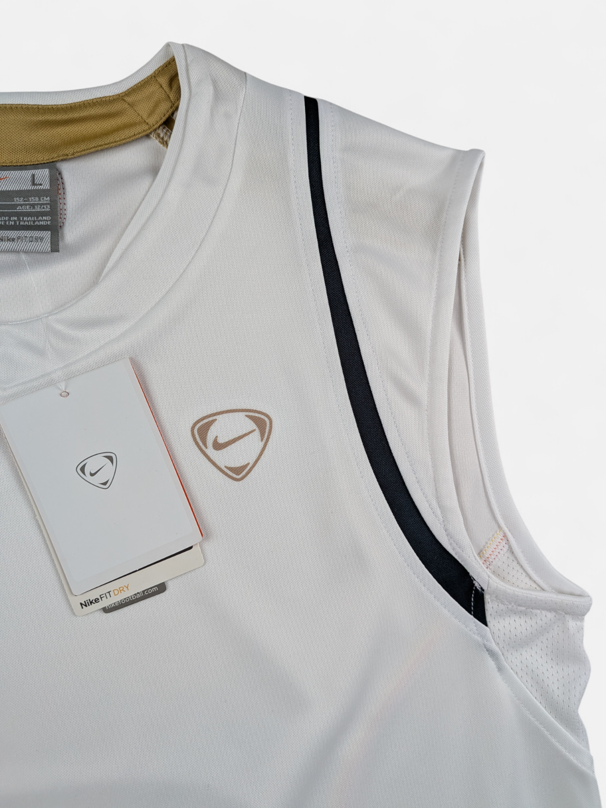 NIke Kids 2006-07 Ronaldinho 10R Training Football Vest / BNWT / White / RRP £25