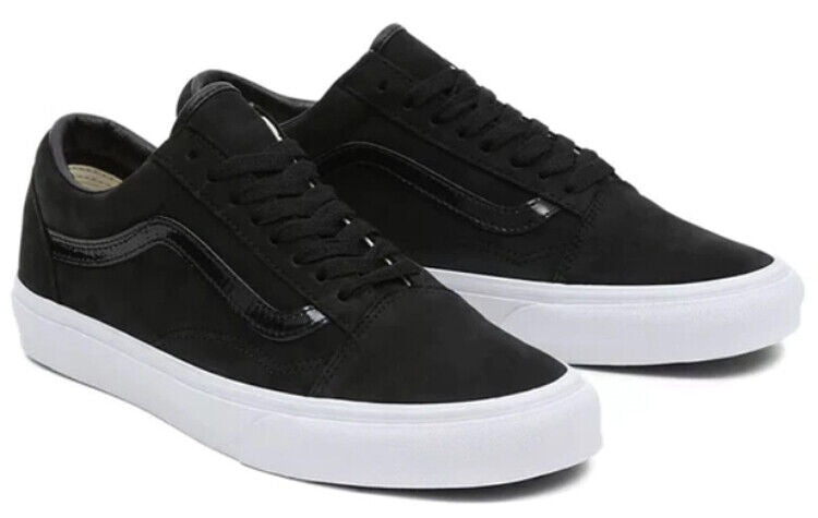 Vans Unisex Old Skool Trainers / Matte Shine Black True White / RRP £75