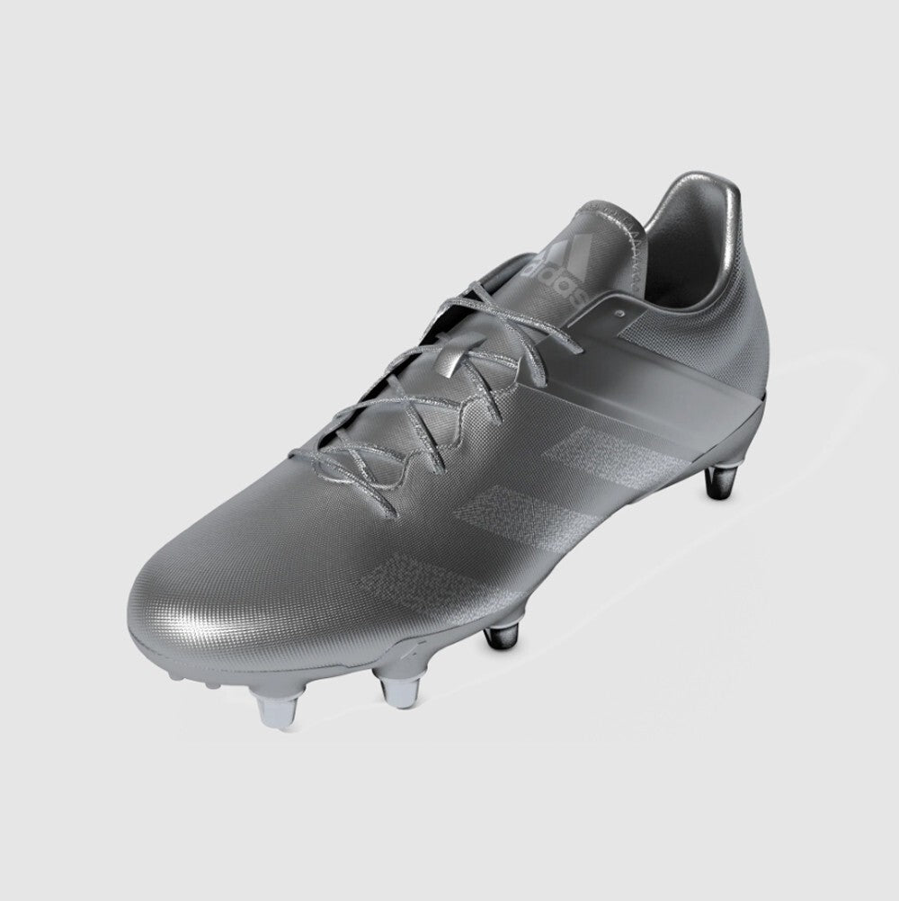 Adidas Unisex Kakari Elite (SG) Rugby Boots / Silver White / RRP £110