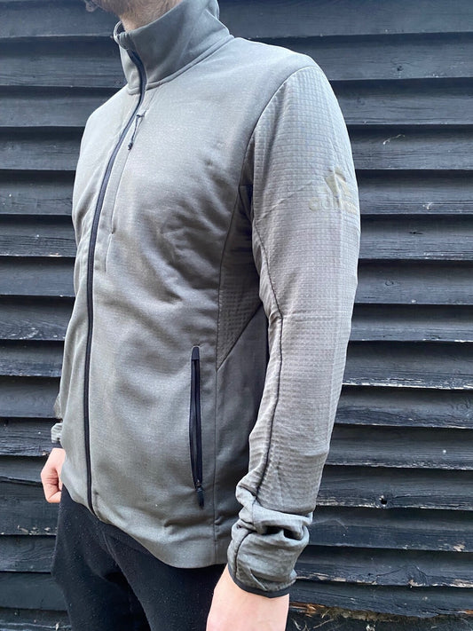 Adidas Mens Climaheat Fleece Full Zip Jacket / BNWT / Dark Green / RRP £95