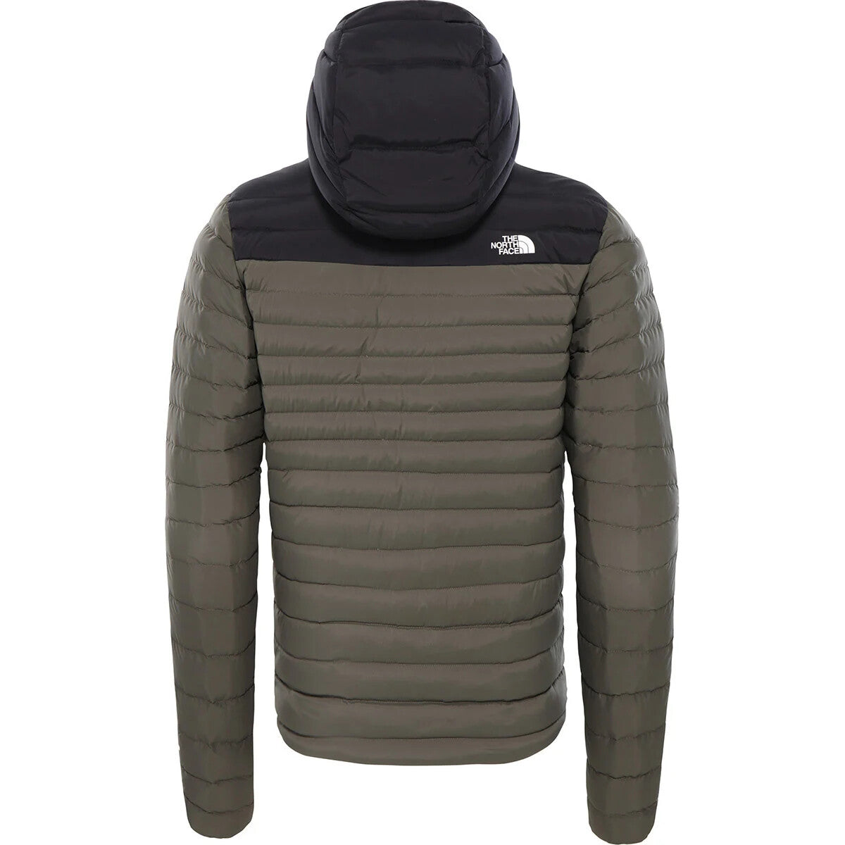 The North Face Men's Stretch Down Hooded Puffer Jacket / Green Black / RRP £260