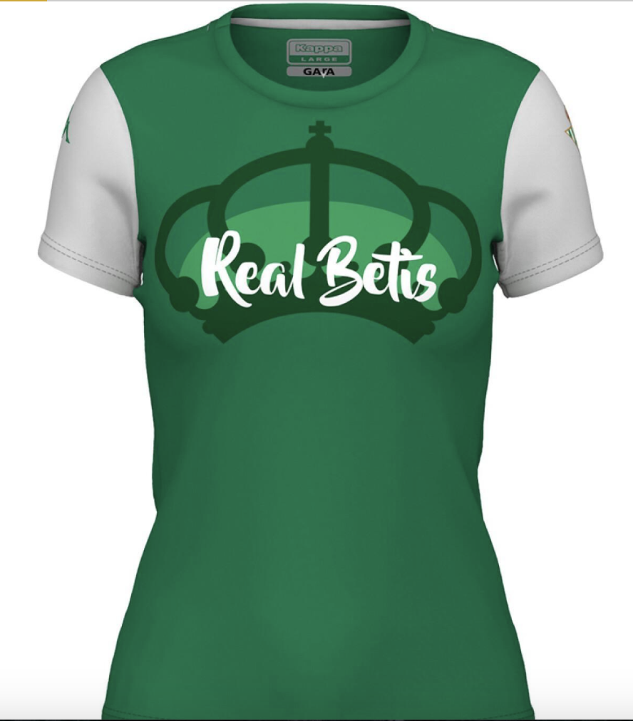 Kappa Real Betis Women's Fan T-Shirt / Green White / RRP £20