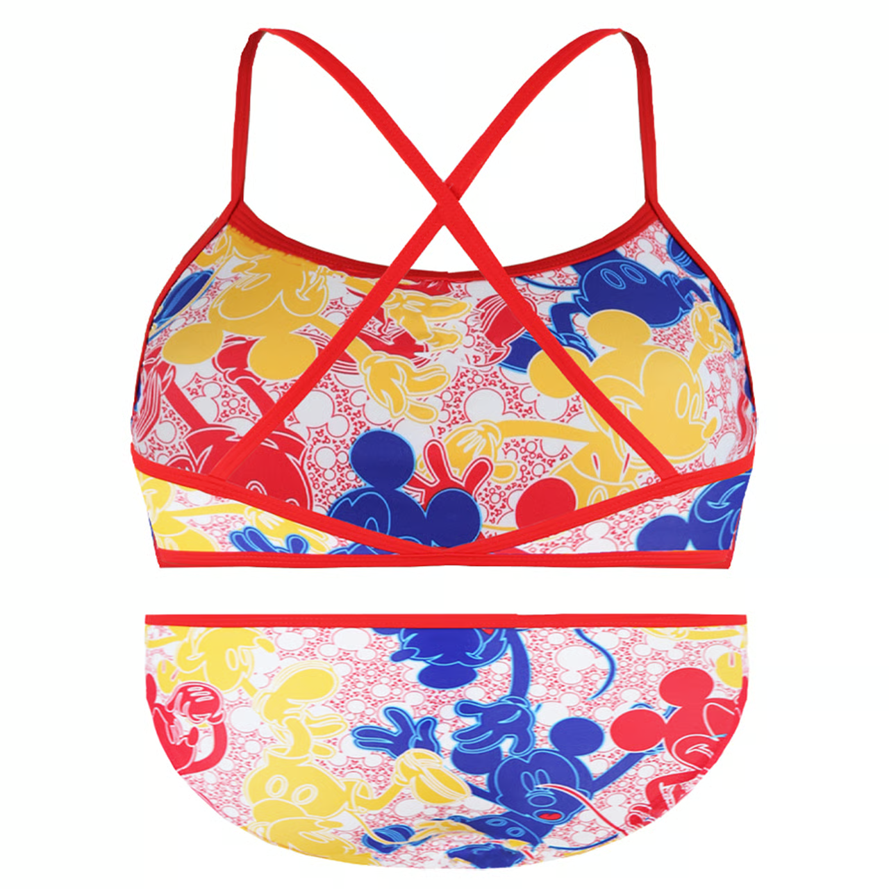 Girls Disney Speedo 2 Piece Swimsuit / Red White / RRP £30