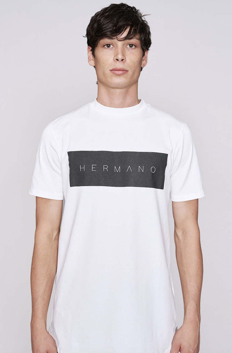 Hermano Mens Box Logo T-Shirt / BNWT / White / RRP £35