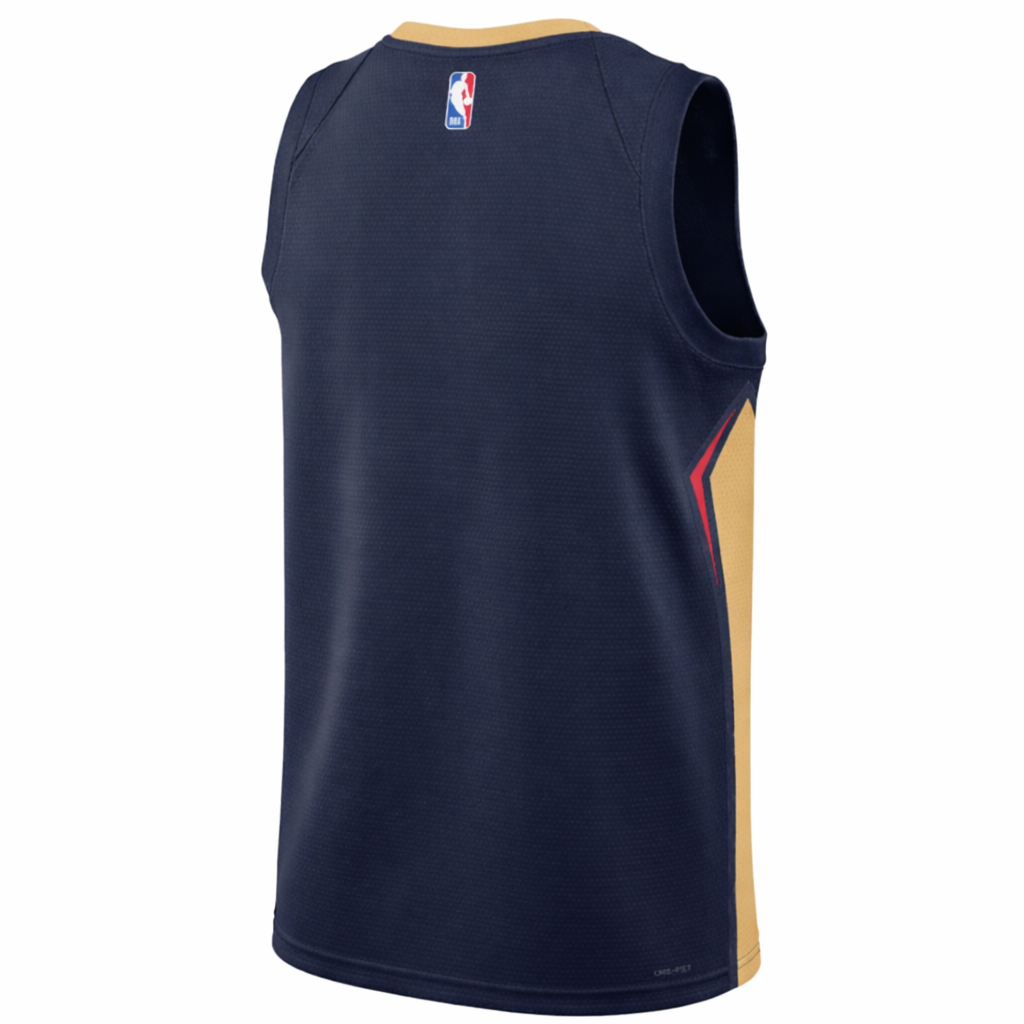 Nike Mens New Orleans Pelicans Plain Basketball Vest / Navy Gold / RRP £90