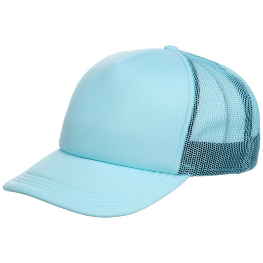 Unisex Plain Screen Foam Trucker Hat / Turquoise / £20