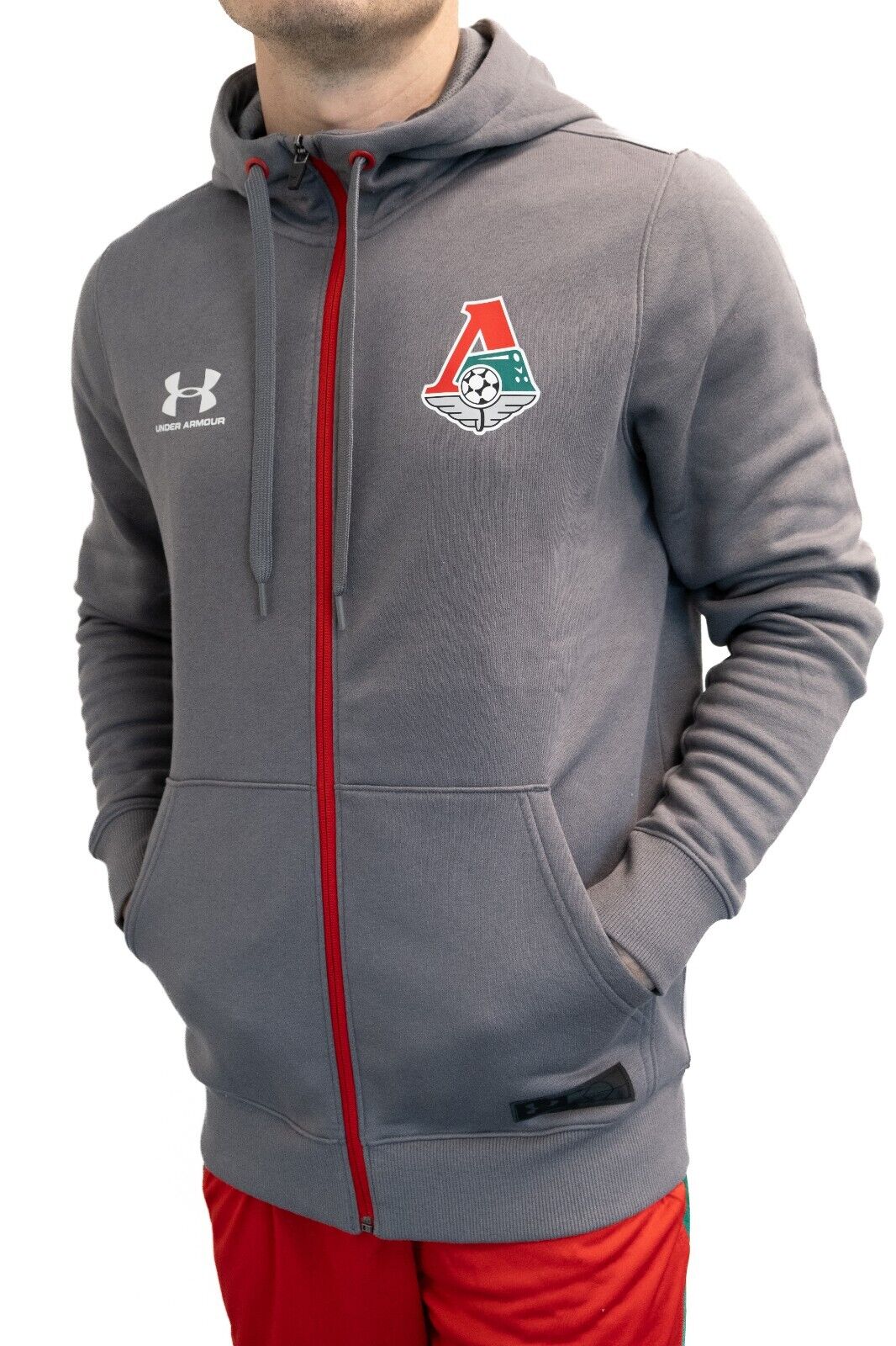 Under Armour 19-20 Lokomotiv Moscow Rival Club Full Zip / Grey / Mens /RRP£59.99