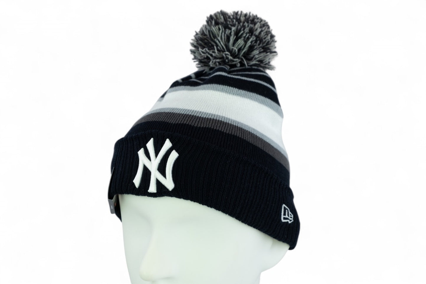 New Era New York Yankees Team Stripe Knit Hat / Navy / RRP £28