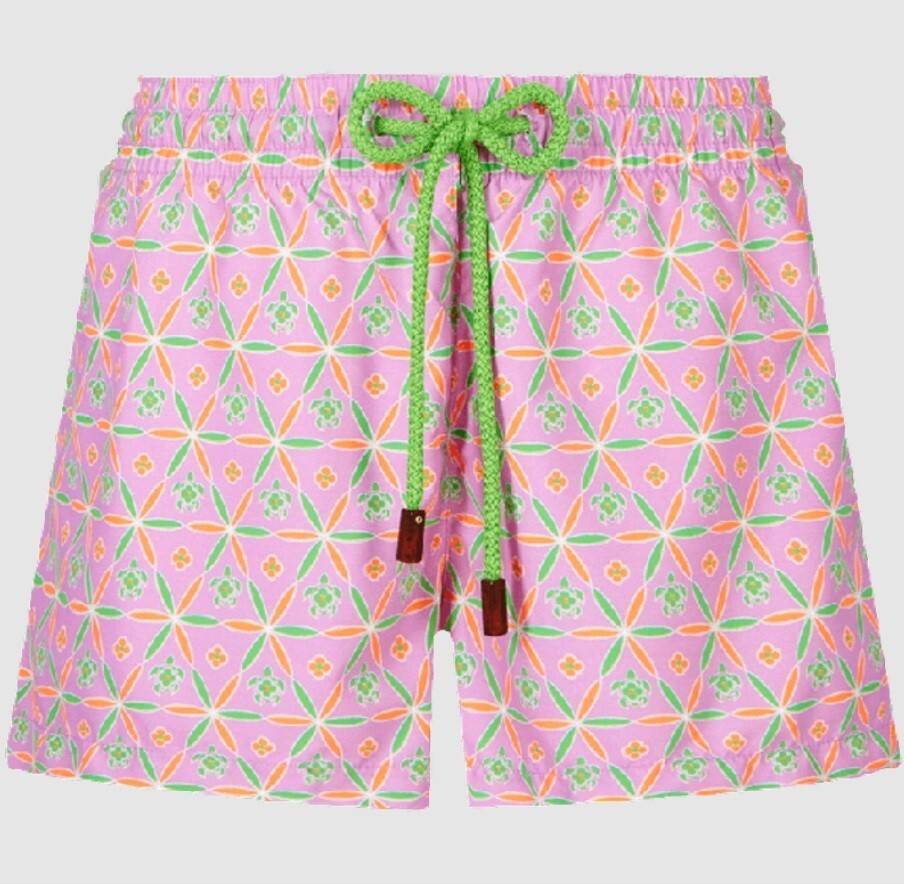 Vilebrequin Womens Swim Shorts / Pink Green / RRP £120