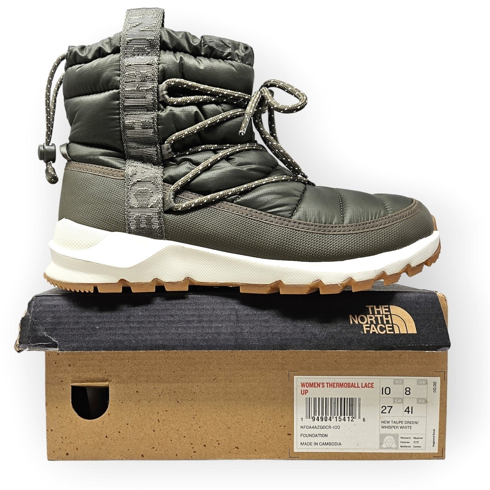 The North Face Womens Thermoball Pull-On Boots / Green / RRP £90