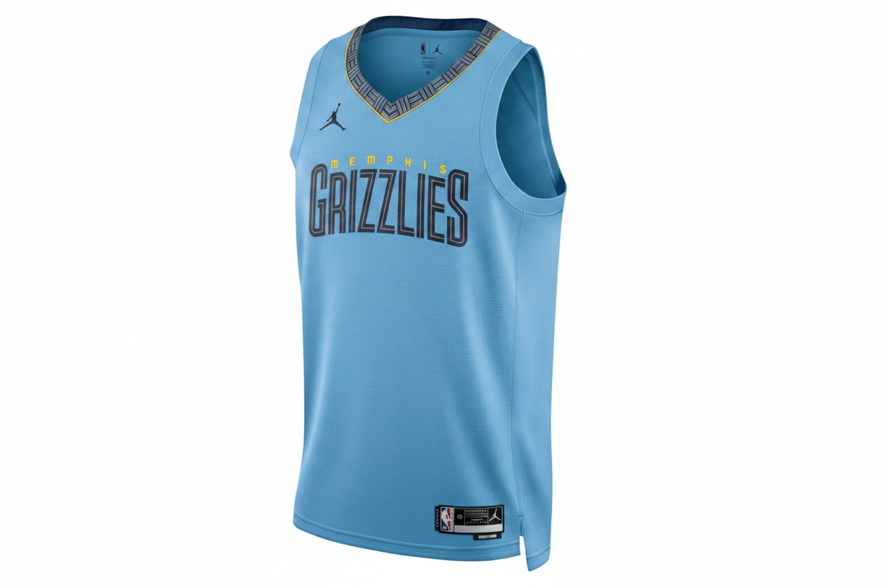 Nike Jordan Mens Memphis Grizzlie Blank Basketball Vest Jersey / Blue / RRP £90