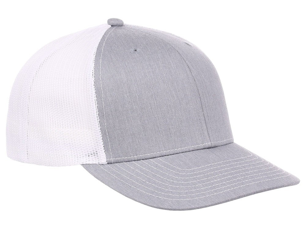 Unisex Plain Slam Dunk Trucker Hat / Grey White / RRP £18