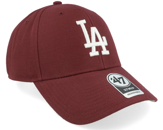 47 Brand LA Dodgers MVP Cap / Dark Maroon White / RRP £28