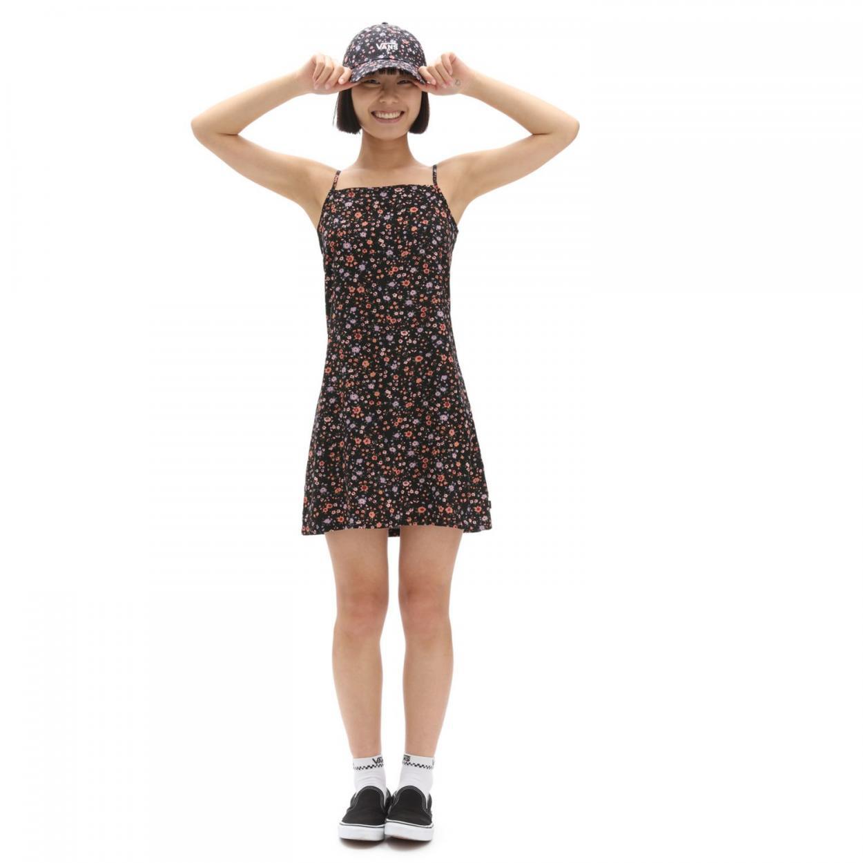 Vans Womens Ditsy Covered Summer Dress / Black Flower / RRP £37