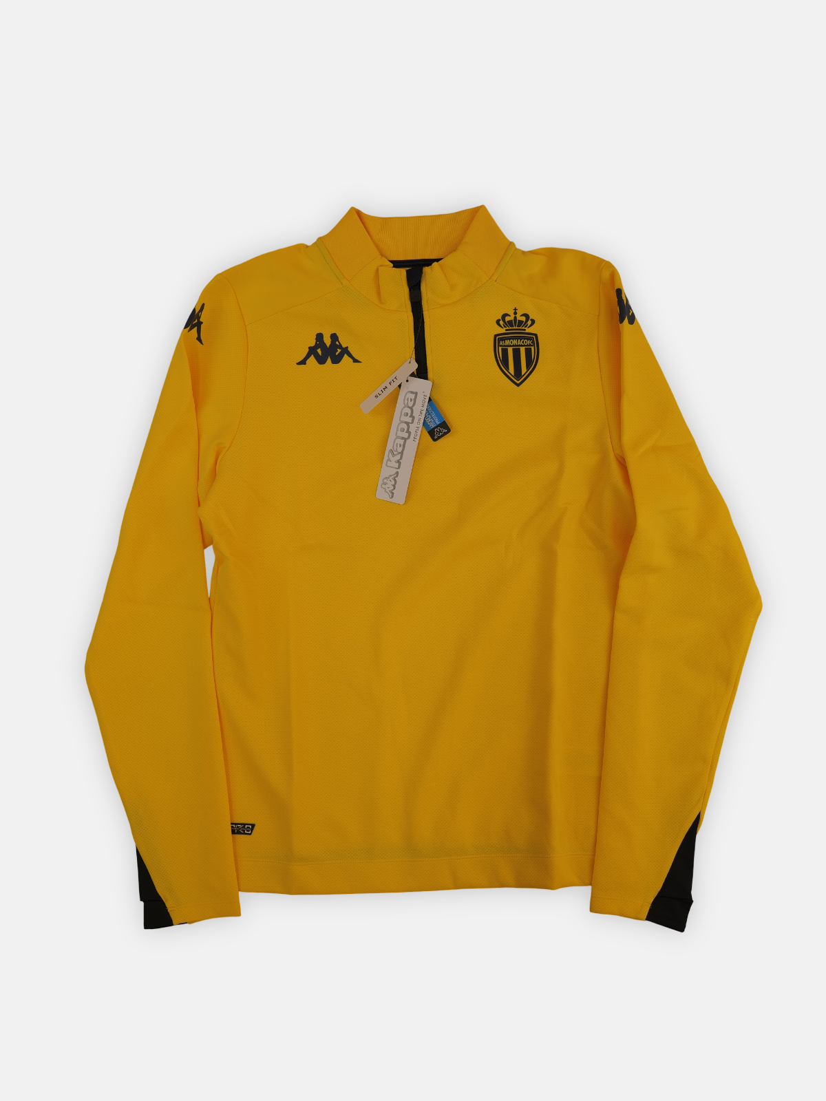 Kappa Mens 2021-22 Monaco 1/4 Zip Training Football Top / Yellow / RRP £49.99