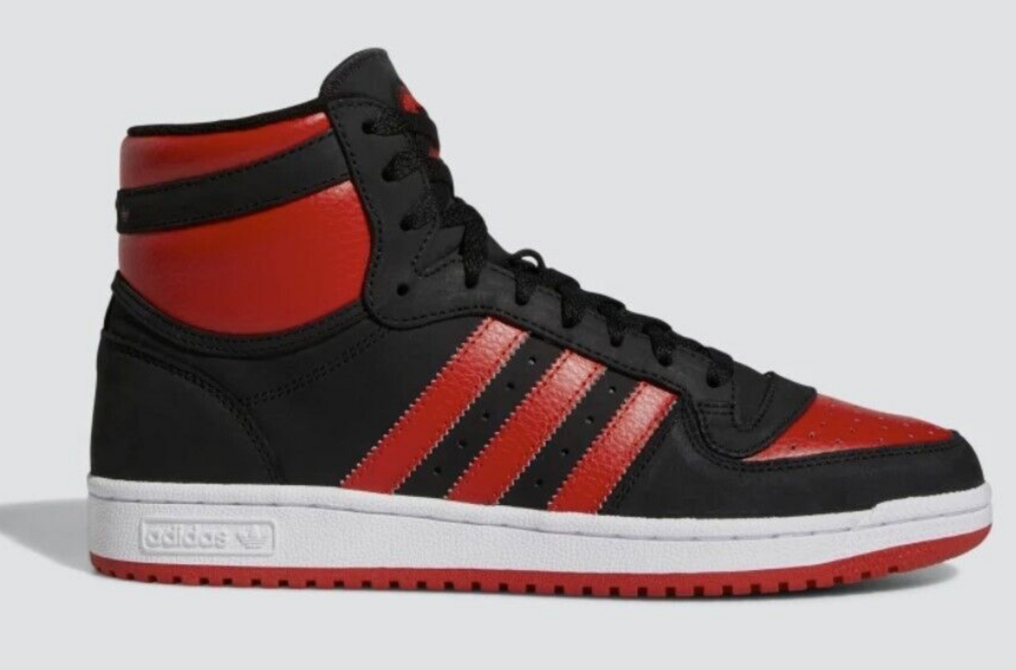 Adidas Mens Top Ten Hi Trainers / Black Red / RRP £85