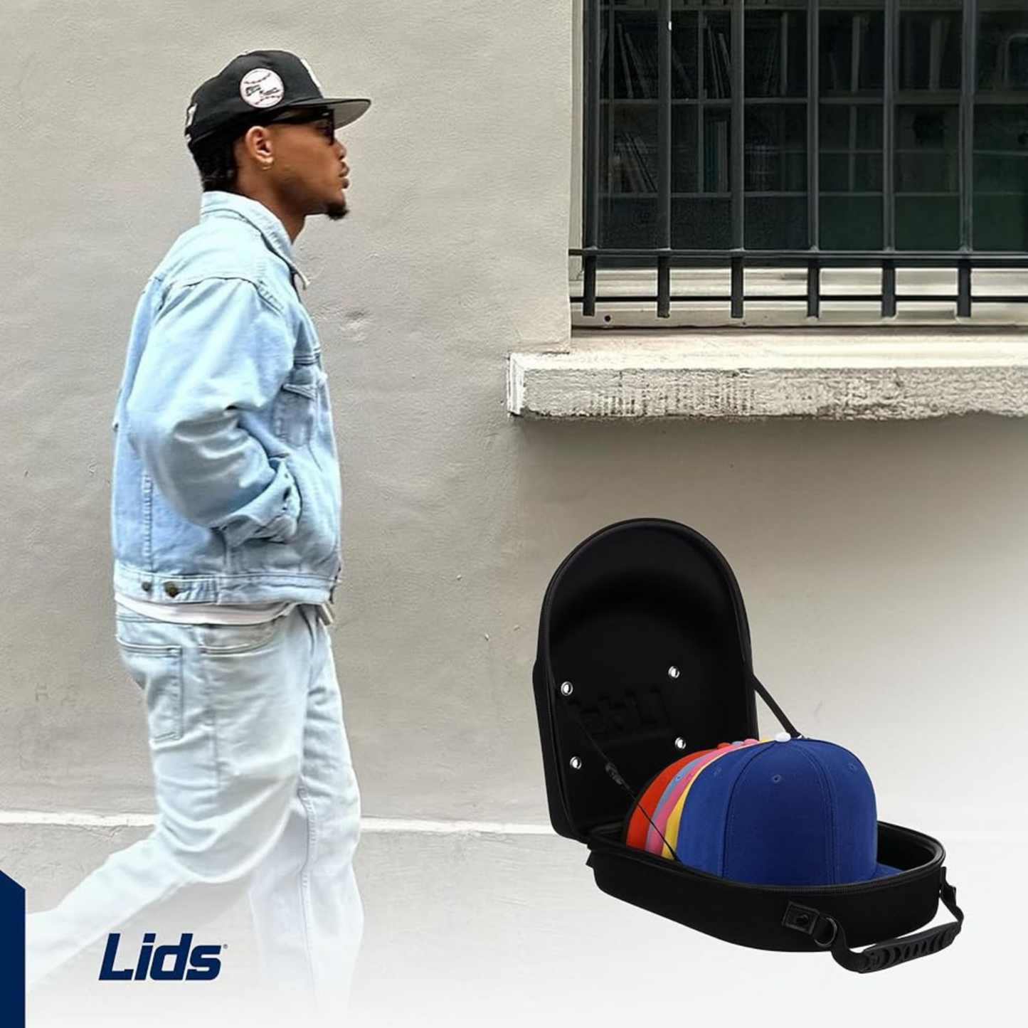 Lids Cap Carrier Bag – Travel Storage Case for Baseball Caps – Black / Pink
