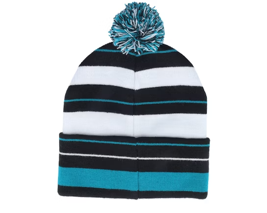 San Jose Sharks Winter Beanie Hat / NHL / Black Blue / RRP £30