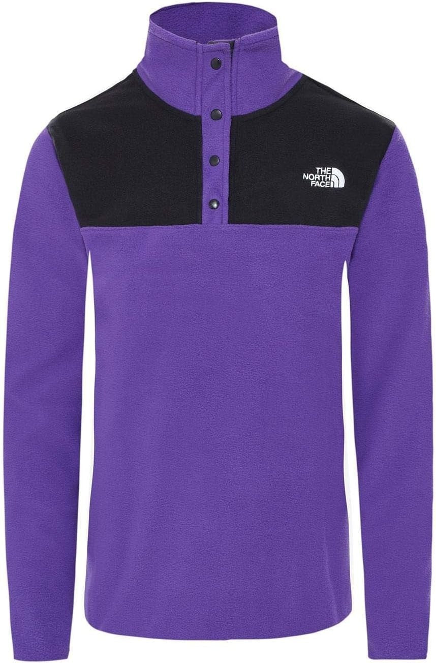 The North Face Womens TKA Glacier Snap Pullover Fleece / Peak Purple / RRP £65