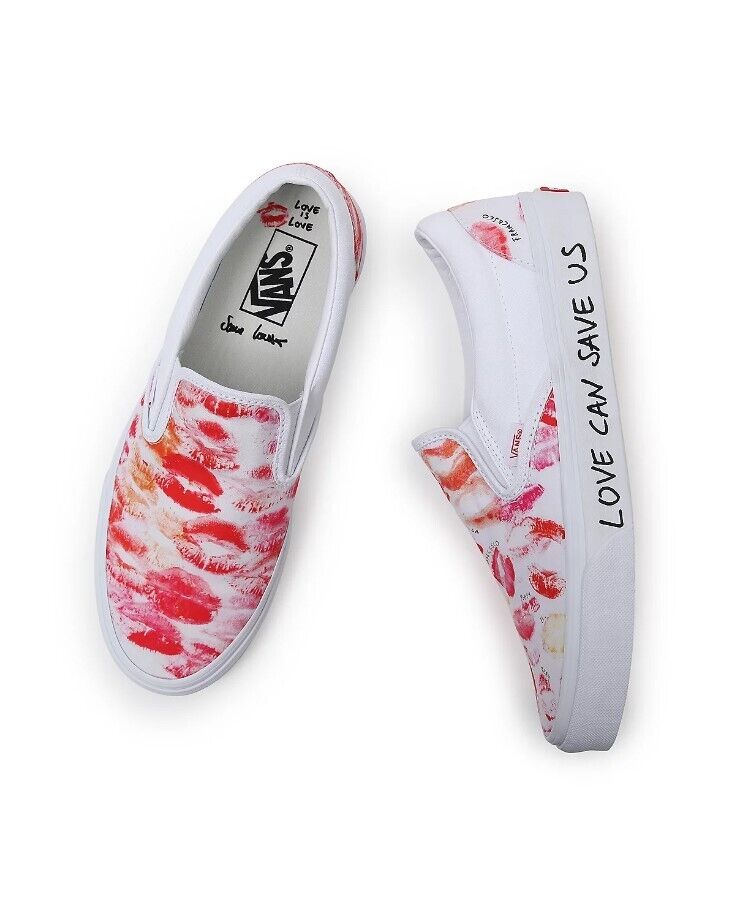 Vans Classic Slip-On Trainers / Gallery / White Red / RRP £65