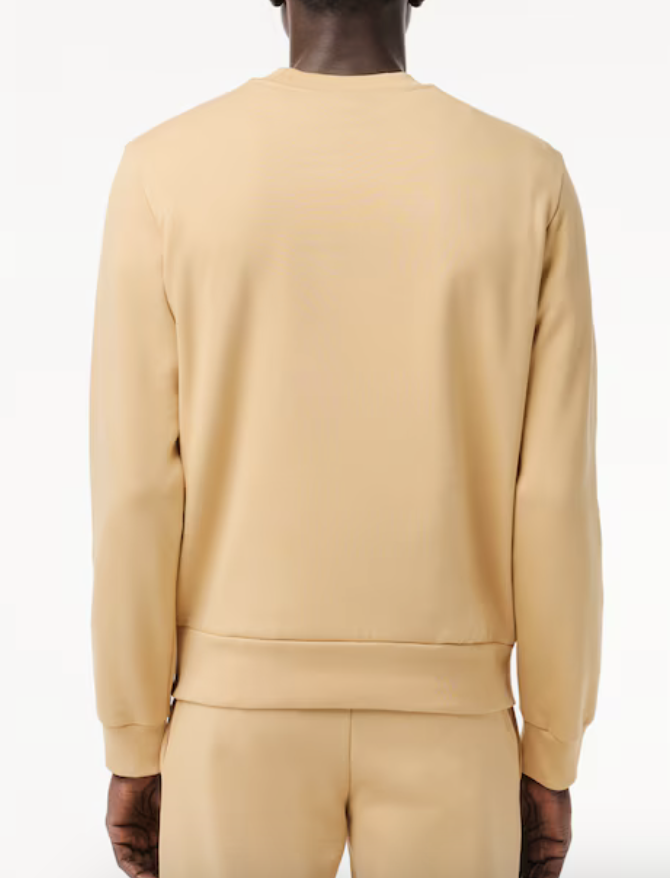 Lacoste Mens Fleece Crew Neck Sweatshirt / Beige / BNWT / RRP £109