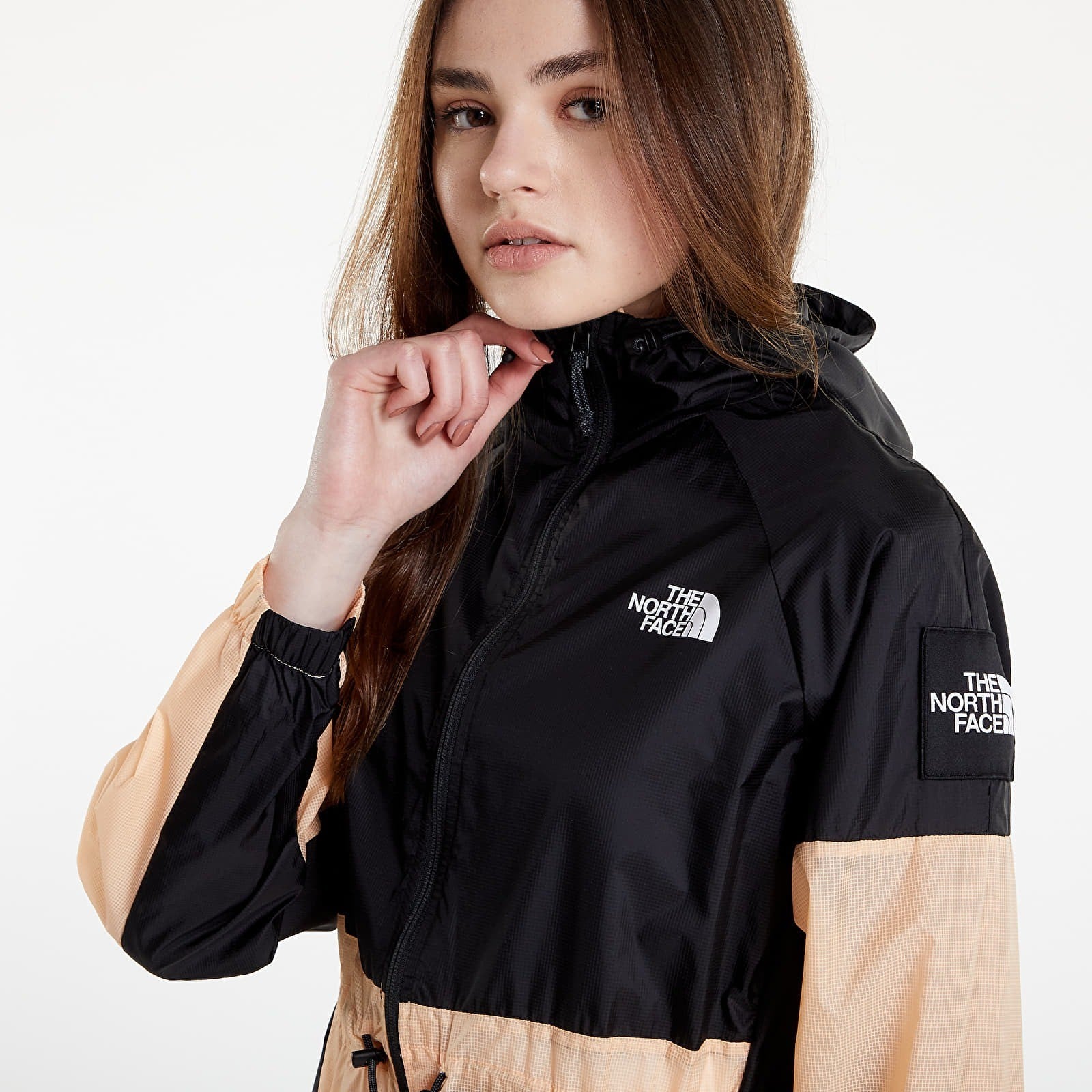 The North Face Womens Phlego Wind Jacket / Apricot Ice/TNF Black / RRP £135