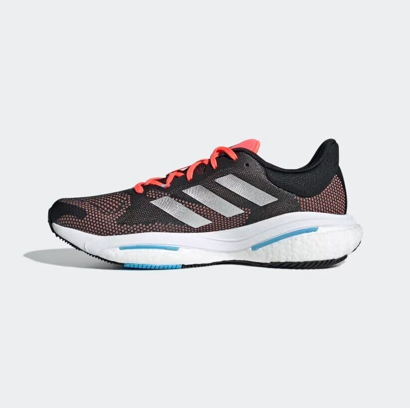 Adidas Mens Solar Glide 5 Trainers / Black Silver Orange / RRP £120