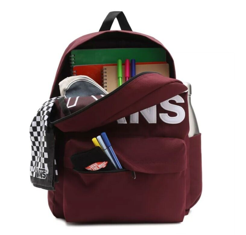 Vans Backpack / Skool Drop V Logo / Dark Red / RRP £40