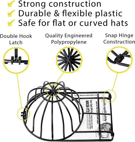 Ball Cap Buddy – Hat Washing Cage – Protects Caps in Washing Machine