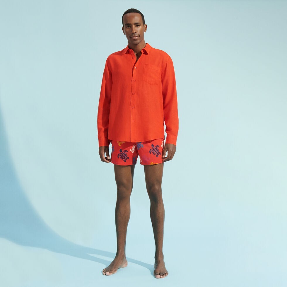 Vilebrequin Light Cotton Shirt / Unisex Caracal / Red / RRP £165