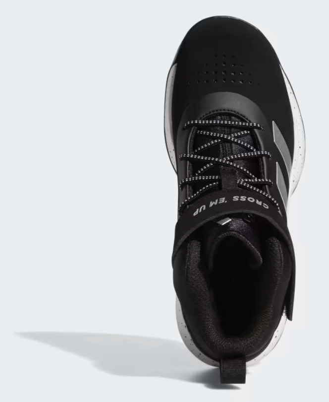 Adidas Kids Cross Em Up 5K Wide Slip-On Basketball Trainers / BNIB / Black