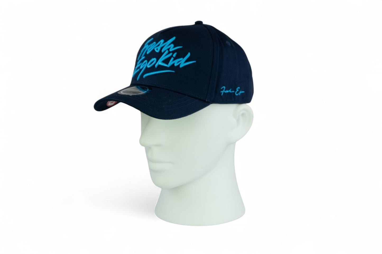 Fresh Ego Kid Adult Cotton Script Cap / Blue Turquoise / RRP £35