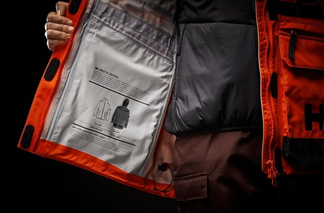 Helly Hansen Womens Arctic Patrol 3-in-1 Parka Coat / Orange Black / RRP £1000