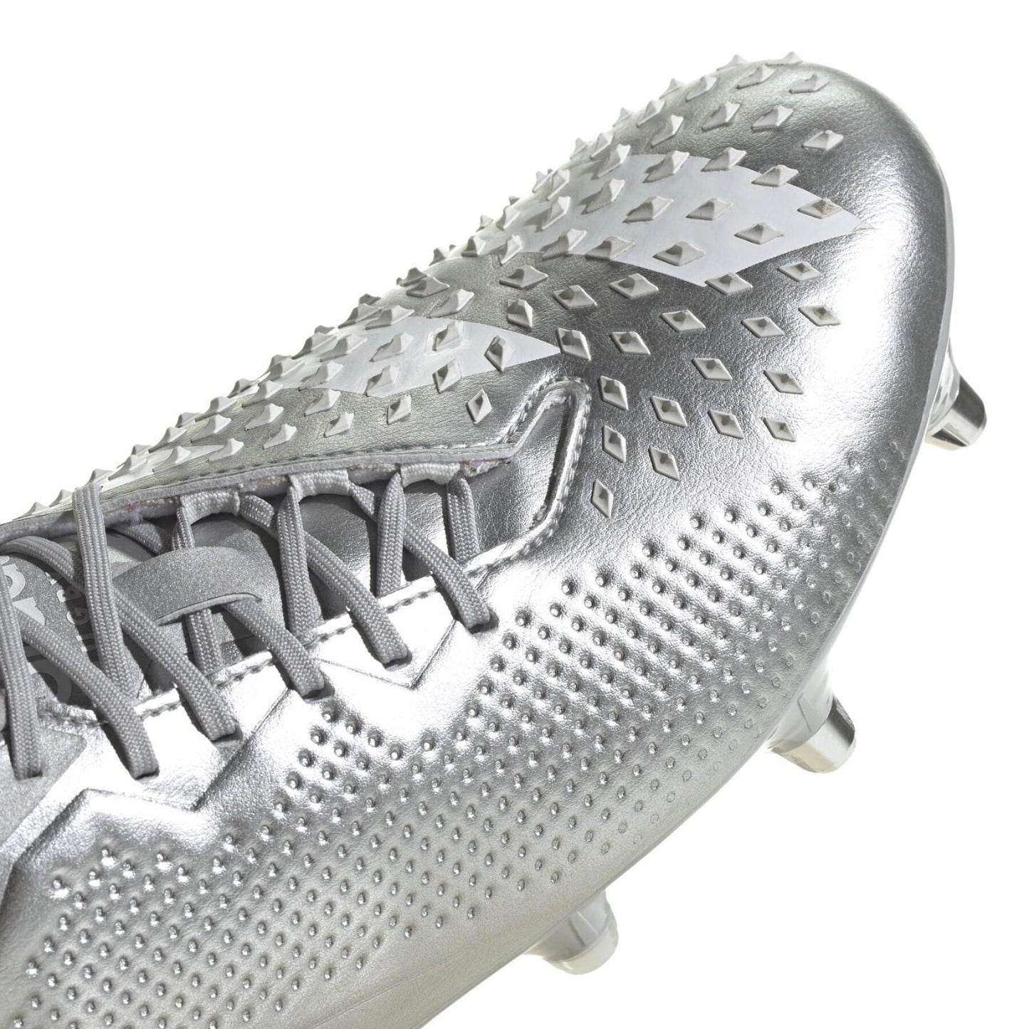 Adidas Unisex Predator Malice (SG) Rugby Boots / Silver White / RRP £180