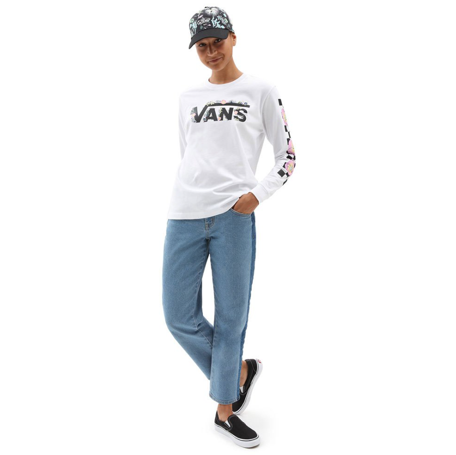 Vans Troppy V L/S T-shirt/ White / Women / RRP £30