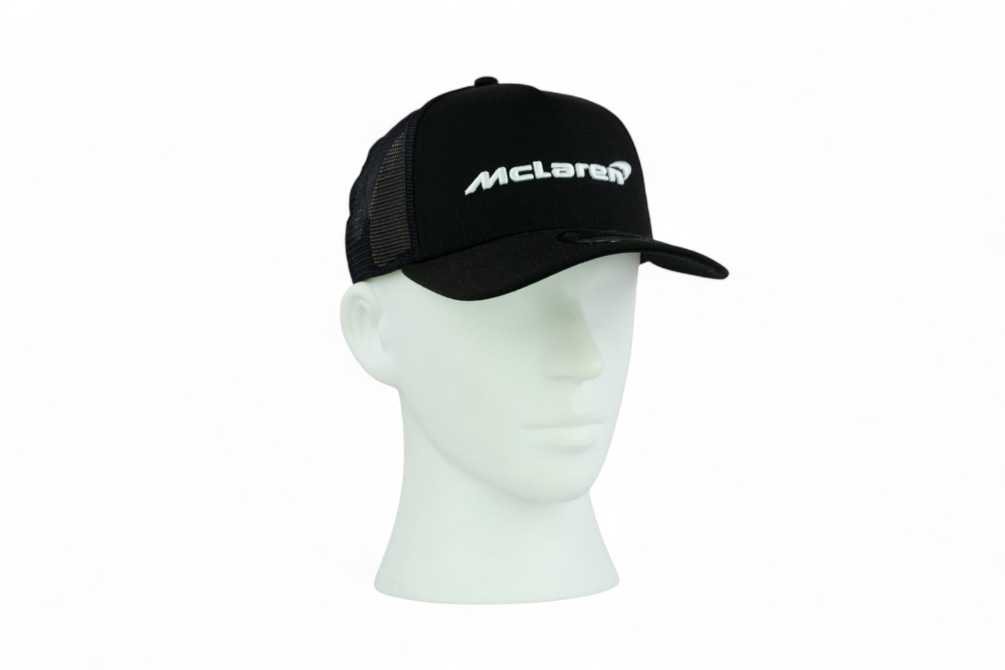 New Era Mclaren F1 Word 9FORTY A Frame Trucker Cap / Black White / RRP £36
