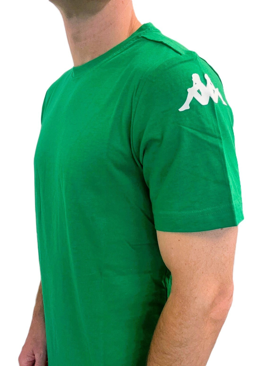 Kappa Mens Shoulder Logo T-Shirt / Green White / RRP £20