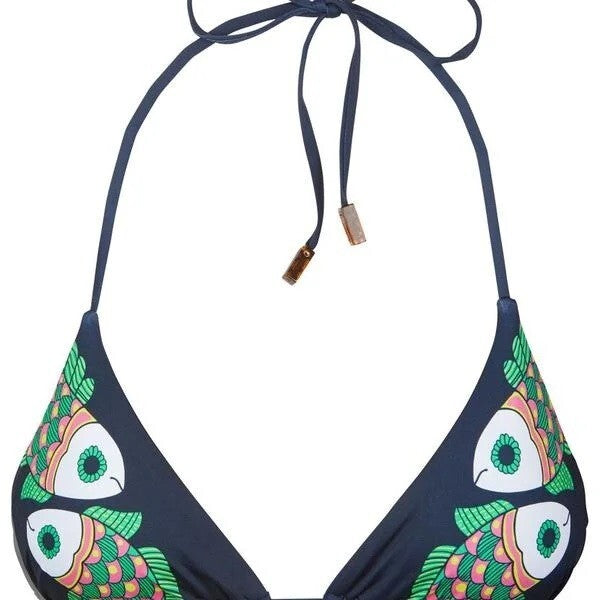 Vilebrequin Womens Bikini Top / Fleur / Navy Fish / RRP £130