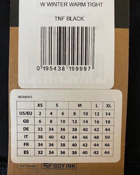 The North Face Women's Winter Warm Leggings / BNWT / TNF Black / RRP £80