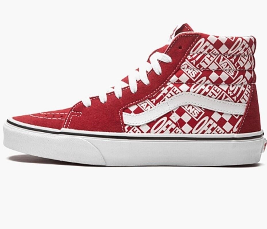 Vans Mens Off The Wall Sk8-Hi Shoes / Red, White / RRP £70